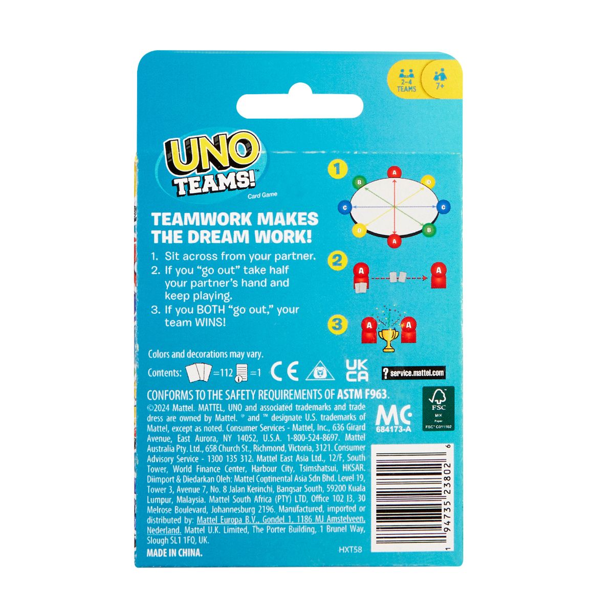 Trò Chơi Trí Tuệ Uno Teams MATTEL GAMES HXT58