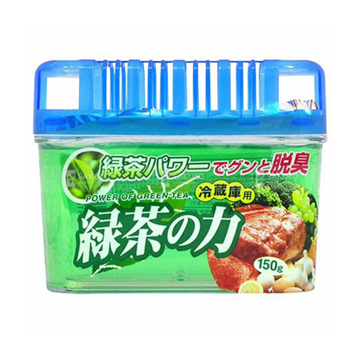Hộp khử mùi ngăn rau củ tủ lạnh KOKUBO làm từ lá trà xanh 200g