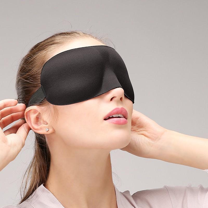 Miếng Bịt Mắt Ngủ Màu Đen, Miếng Che Mắt Ngủ, Mặt Nạ Ngủ Nam Nữ Thoáng Khí, Mềm Mại, Tiện Dụng Ngủ Trưa. Kingler 5130