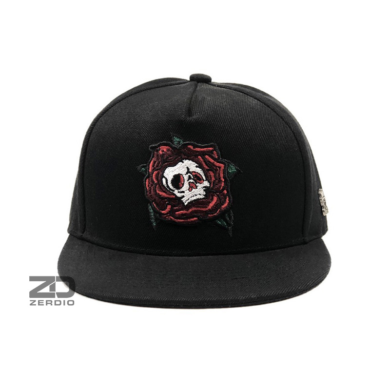 Nón snapback, Mũ hip hop Nam nữ SN51 màu đen vải kaki dày cao cấp