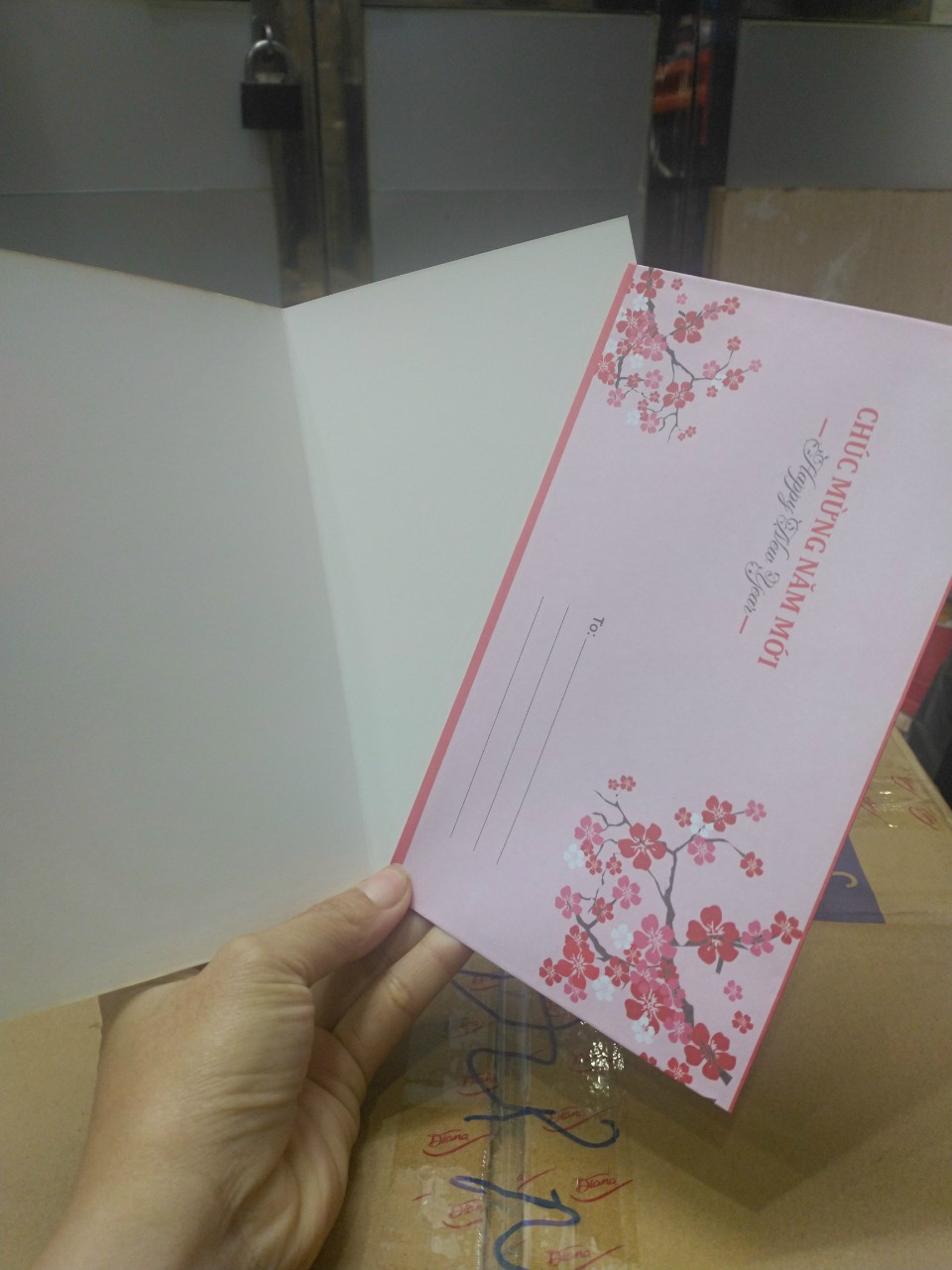 Lốc 5 Thiệp chúc mừng năm mới mẫu mới 2024 cỡ đại kích thước 13x19cm