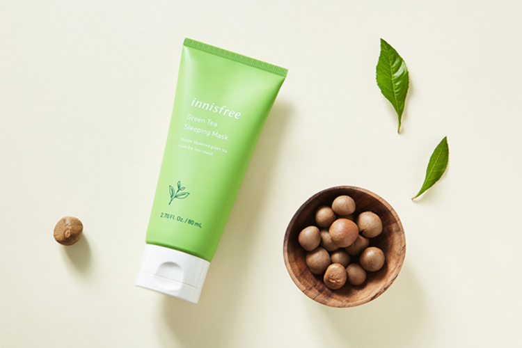 Mặt nạ ngủ dưỡng ẩm từ trà xanh đảo Jeju Innisfree Green Tea Sleeping Mask 80ml - NEW