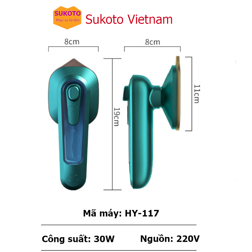 Bàn là hơi nước cầm tay HY-117, máy ủi phẳng tức thì