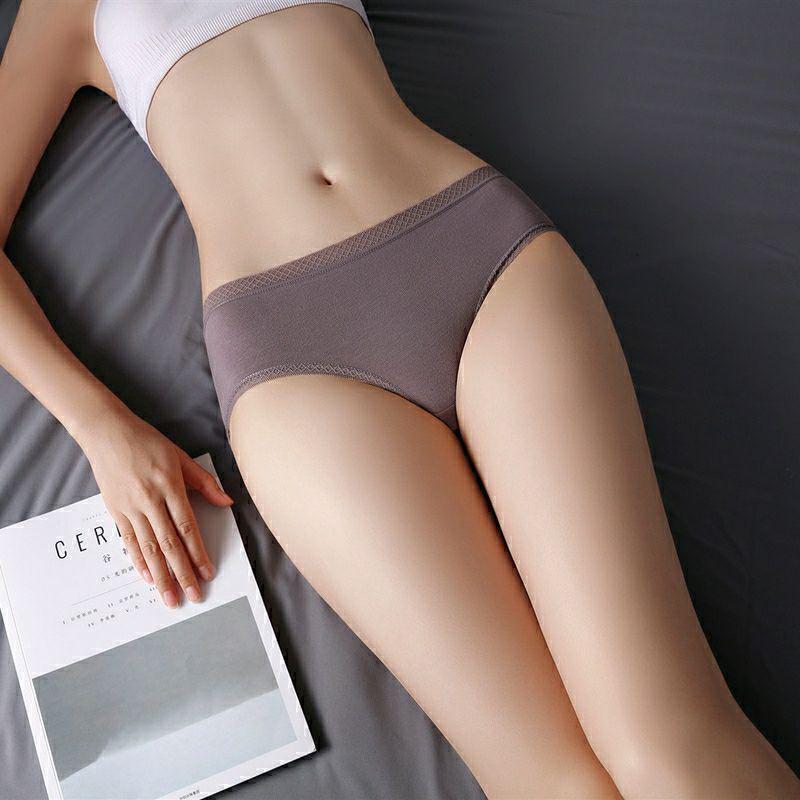 Quần lót cotton kháng khuẩn cạp cao phối lưới xuất Nhật cực đẹp
