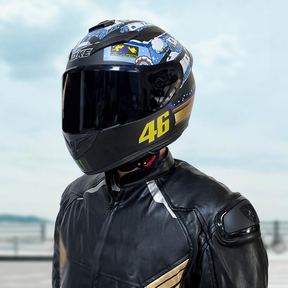 Motorcycle Street Bike Helmet Full Face Safety Helmet Comfortable & Breathable for Men & Women All Seasons