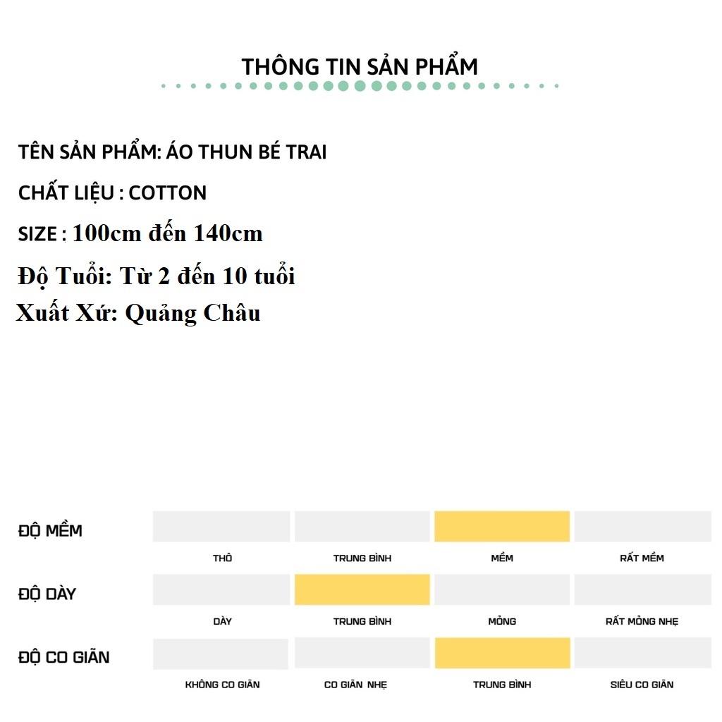 Áo bé trai cộc tay hàn quốc cho bé từ 2 đến 8 tuổi KUNMA