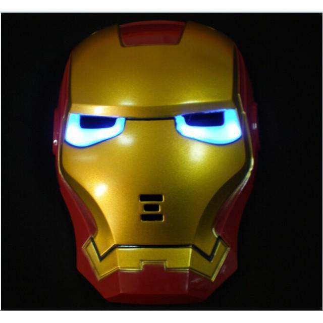 Mặt nạ trung thu người sắt Iron Man có đèn phát sáng ( hàng sẵn )