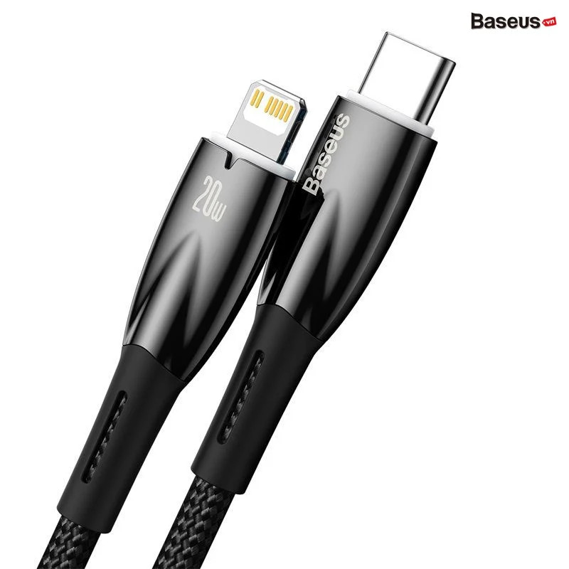 Cáp Sạc Nhanh Cho iPhone 14 Series Baseus Glimmer Series Fast Charging Data Cable Type-C to iP 20W Hàng Chính Hãng