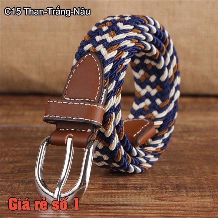 Thắt lưng nữ vải dù co giãn bản 2,5 cm- nhóm màu hoạ tiết