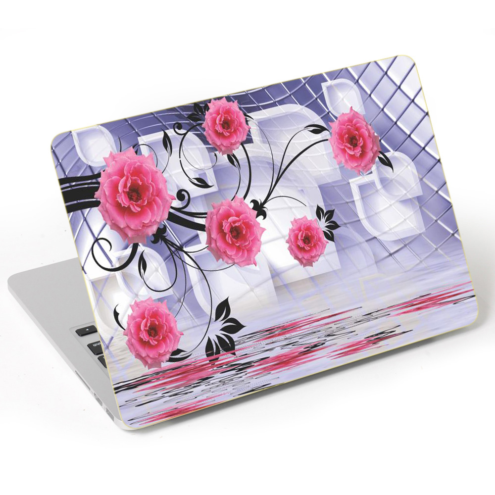 Miếng Dán Trang Trí Mặt Ngoài + Lót Tay Laptop Hoa Văn LTHV - 381