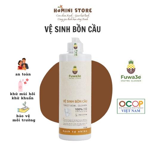 Vệ sinh bồn cầu thiên nhiên FUWA3e Organic Enzyme sinh học sạch khuẩn an toàn hương tinh dầu khuynh diệp 500ML