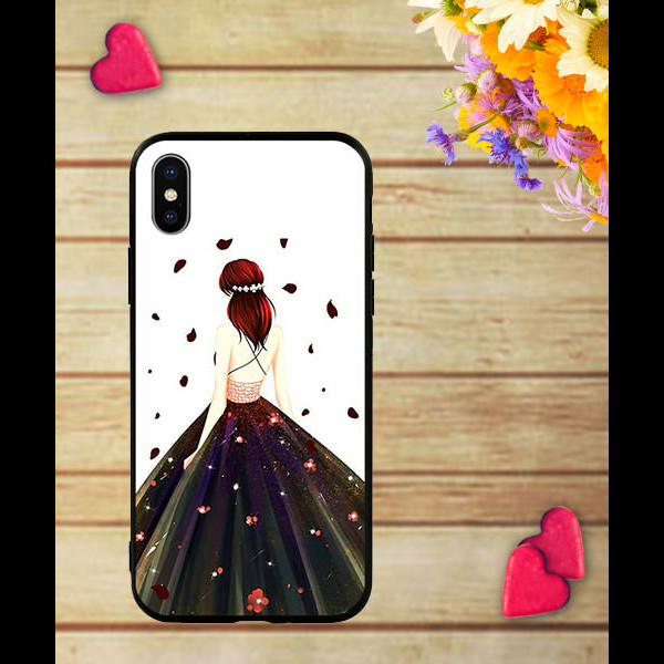 Ốp lưng viền TPU cho điện thoại Iphone X - Girl 03
