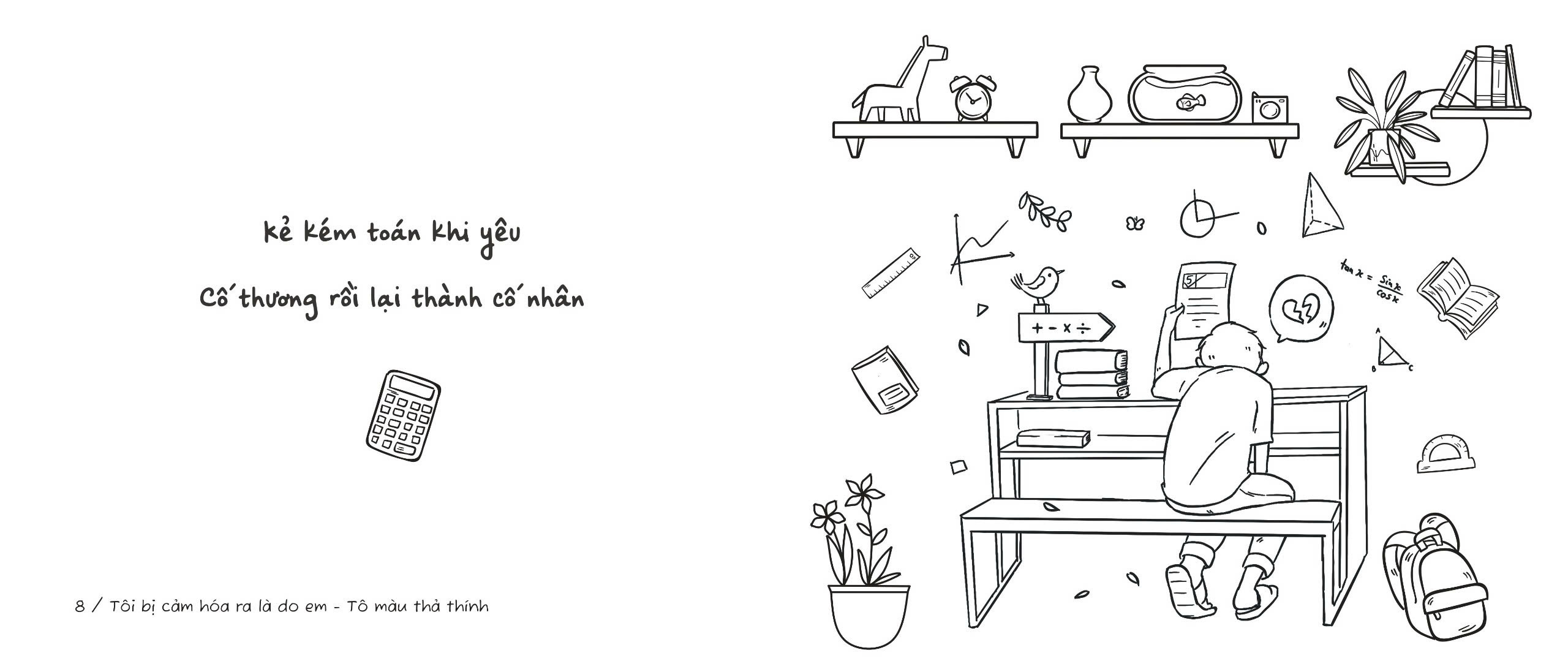 Combo 2 cuốn Sách Tôi Bị Cảm Hóa Ra Là Do Em - Tô màu thả thính + Hiên Nhà Chắn Hết Mưa Giông