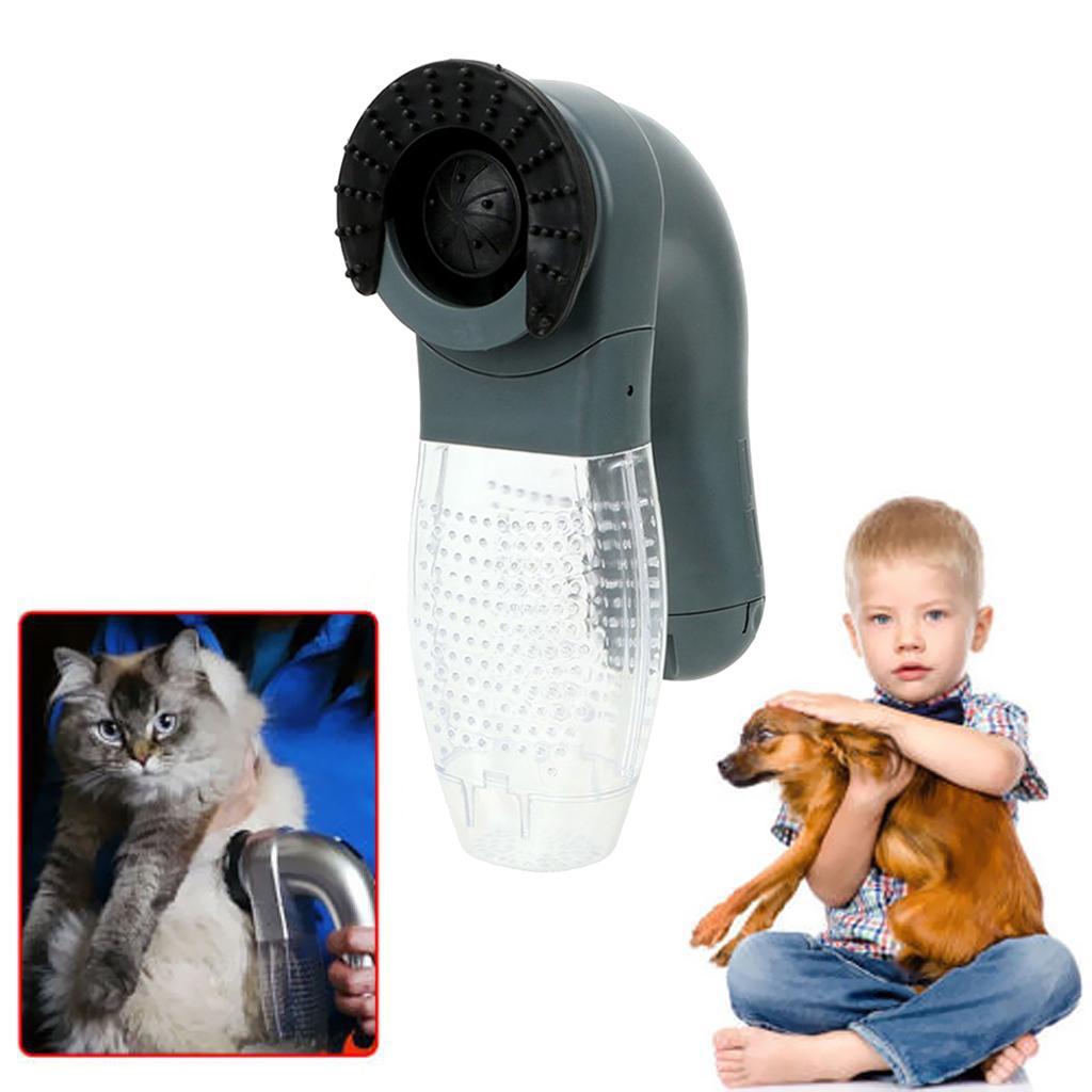 Portable Electric Pet Hair Remover Dog Grooming Vacuum Cleaner Battery Powered