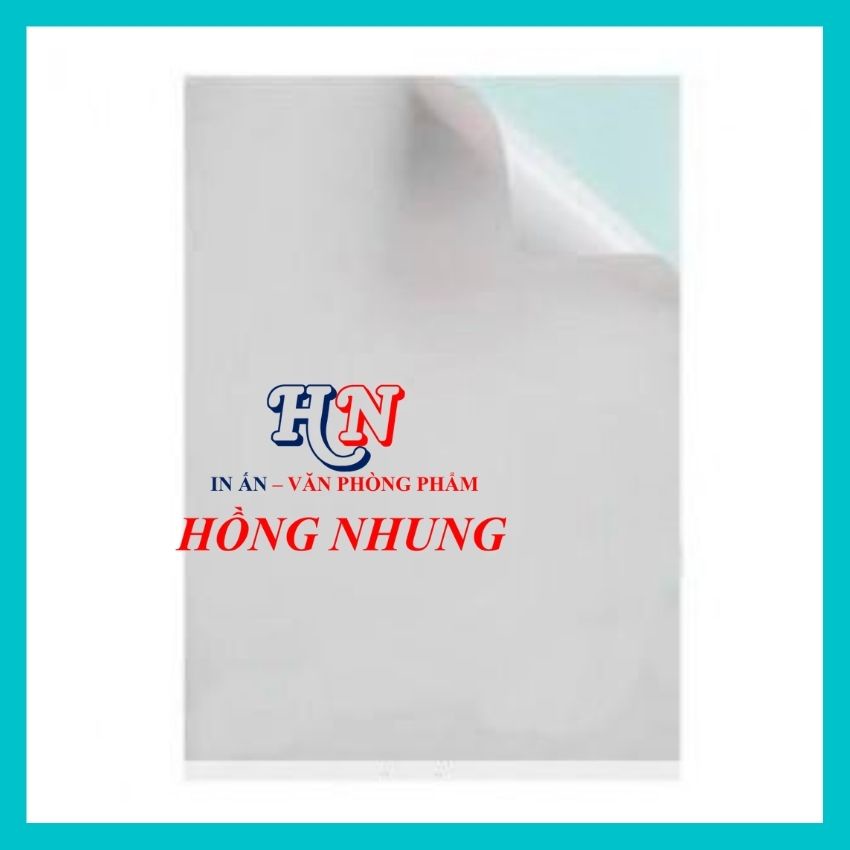 [HỒNG NHUNG] Xấp 100 tờ Decal A4 Đế Xanh - Siêu Dính, Mặt Giấy Mịn