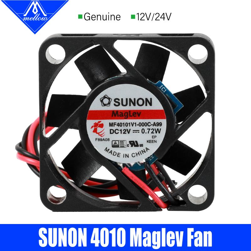 Mellow Sunon 12V/24V 3D Máy In Nhỏ Làm Mát Treo Nam Châm Chịu Lực 4010 Quạt Làm Mát Máy Đùn Hotend BLV MGN Cube Ender 3
