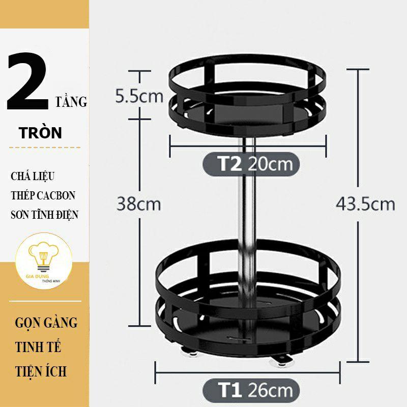 Kệ gia vị tròn xoay sơn tĩnh điện chống gỉ cao cấp - hàng đẹp giá tốt