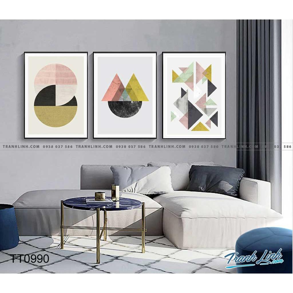 Bộ 3 tranh canvas trừu tượng