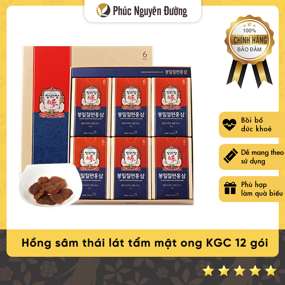 Thực Phẩm Bảo Vệ Sức Khỏe: Hồng Sâm Lát Tẩm Mật Ong - Honeyed Korean Red Ginseng Slices