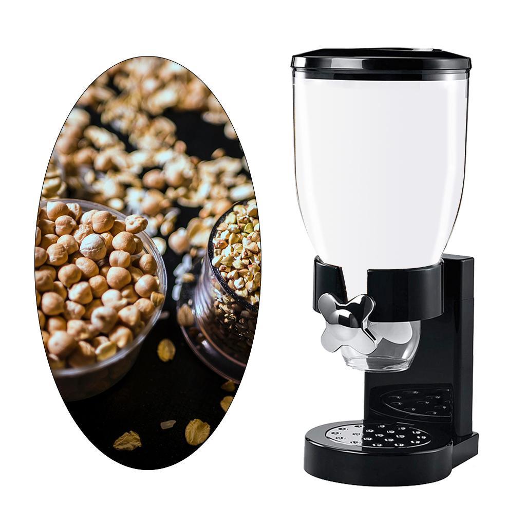 2X Cereal Dispenser Storage Dry Food Container Dispense Machine Black Single