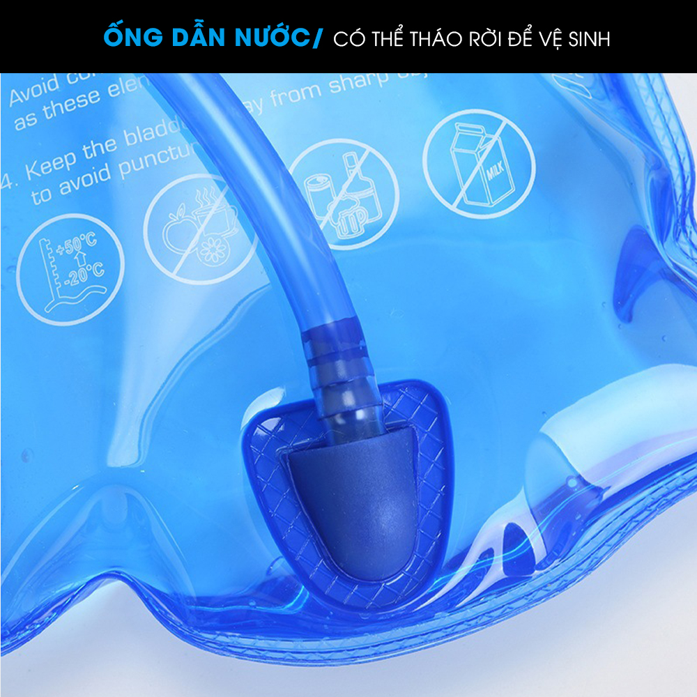 Bình nước thể thao, túi nước chạy bộ leo núi có vòi hút 1.5L 2L GoodFit GF04RA bình nước chạy bộ chất liệu TPU an toàn, siêu bền