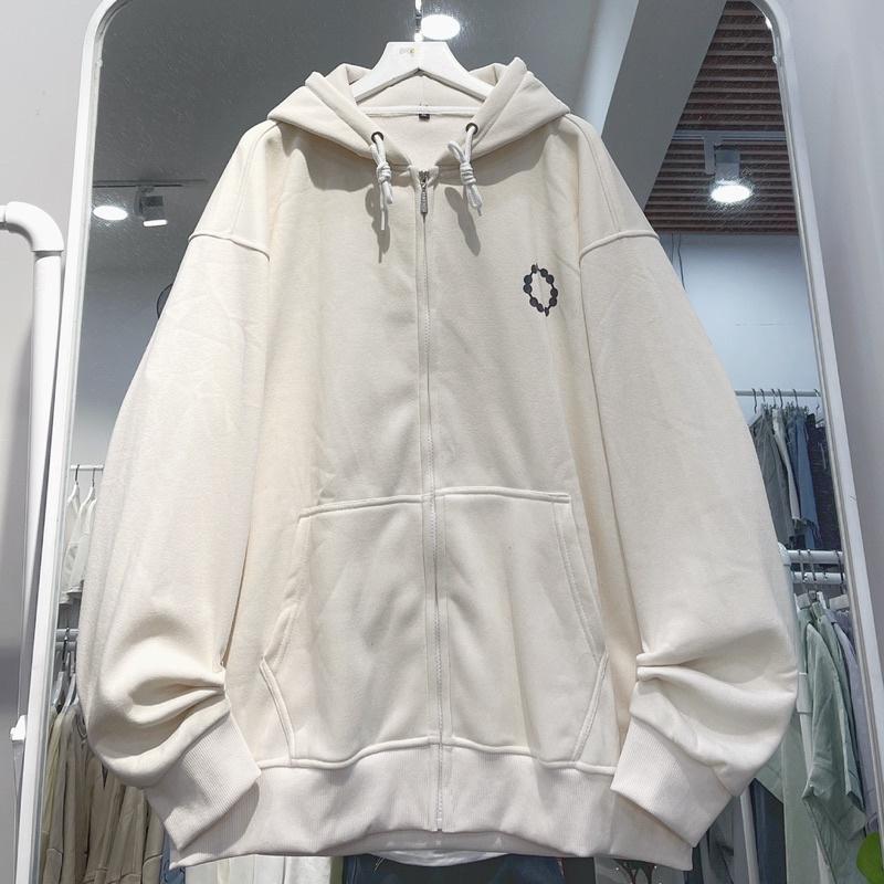 áo hoodie nỉ CELL màu kem unisex ảnh thật SSSTore ( nam nữ mặc đều được)