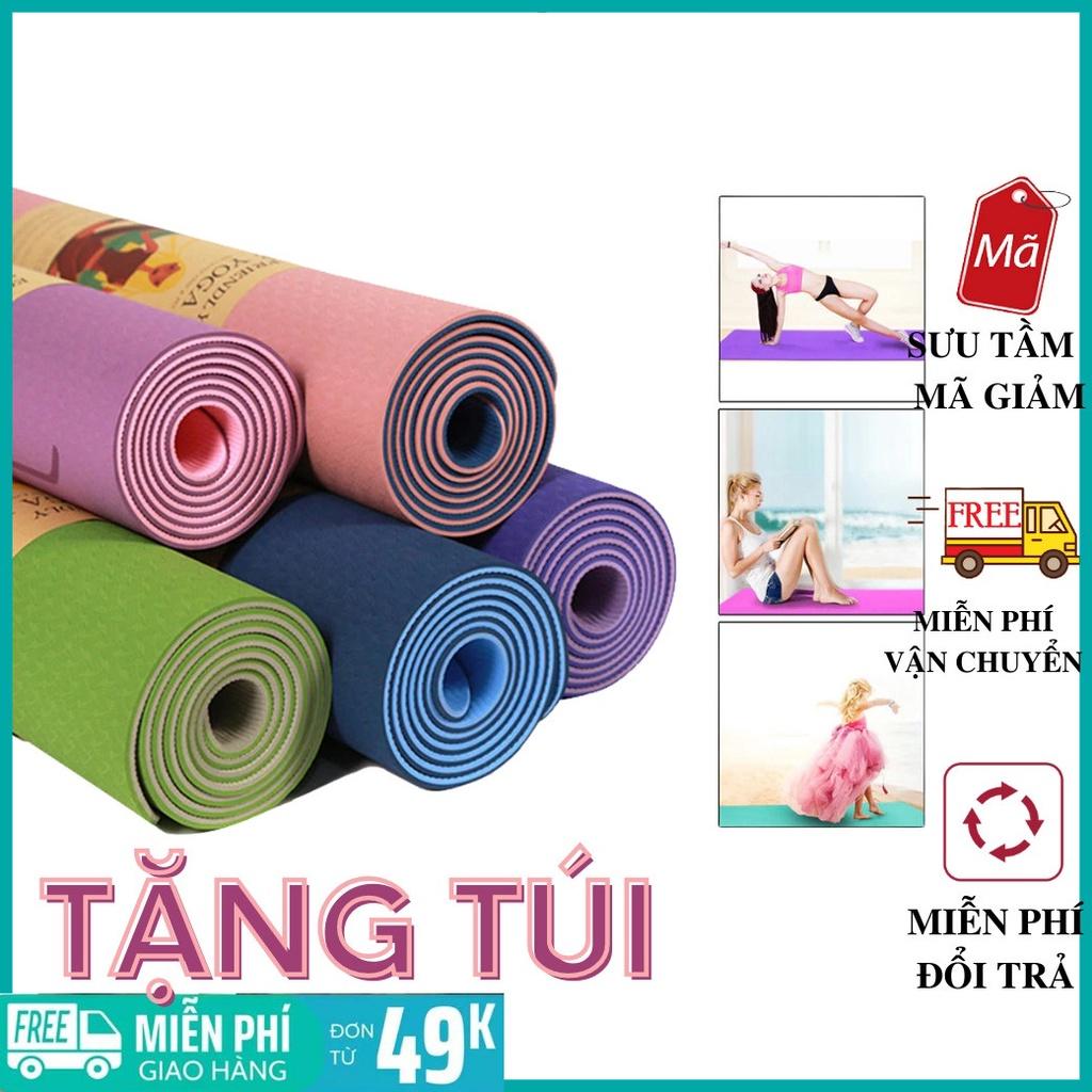 THẢM TẬP YOGA TPE 2 LỚP DÀY CAO CẤP CHỐNG TRƠN TRƯỢT