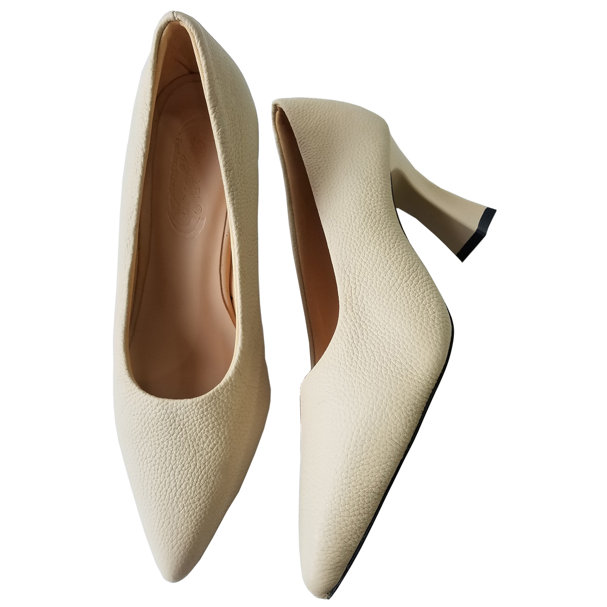 Giày Cao Gót Nữ Da Bò Thật BIGGBEN Cao 7 Phân GCG22