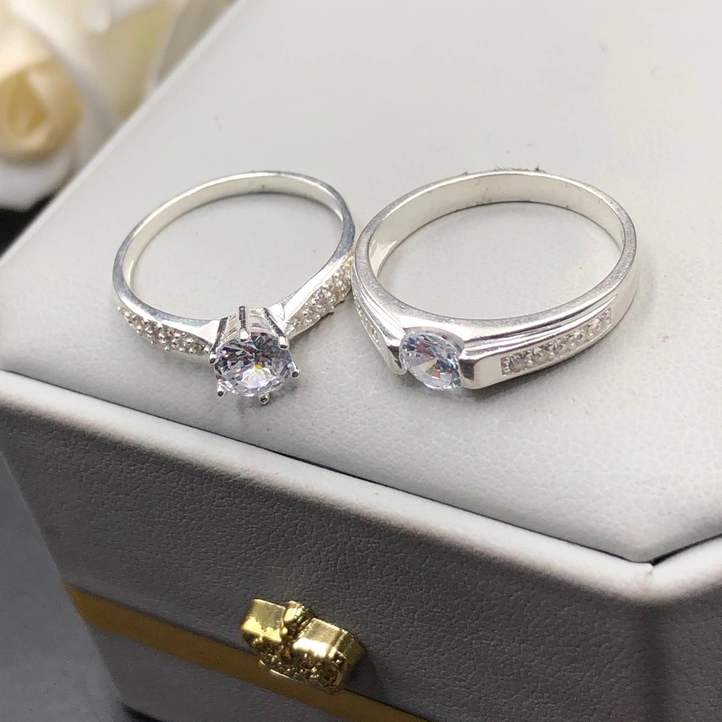 Nhẫn Đôi Nhẫn Cặp Bạc Valentine Ring BẠC HIỂU MINH NC659