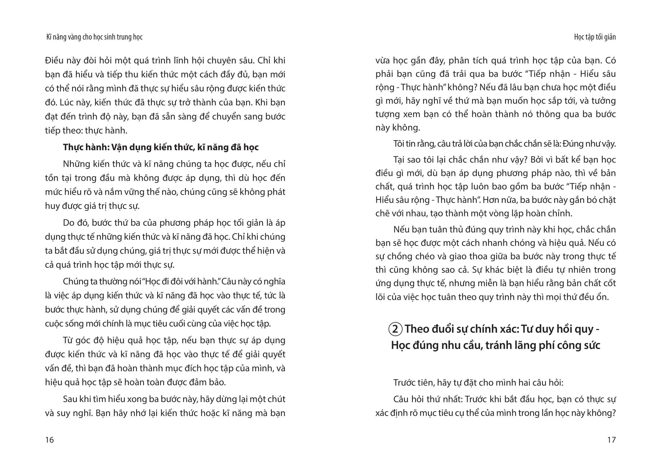 Sách - Kĩ Năng Vàng Cho Học Sinh Trung Học - Học Tập Tối Giản