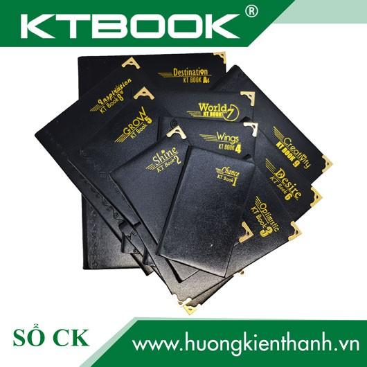 Gói 5 cuốn Sổ ghi chép Bìa Da Đen KTBOOK cao cấp KT 6 dòng kẻ ngang khổ 13 x 20 cm - 100 trang