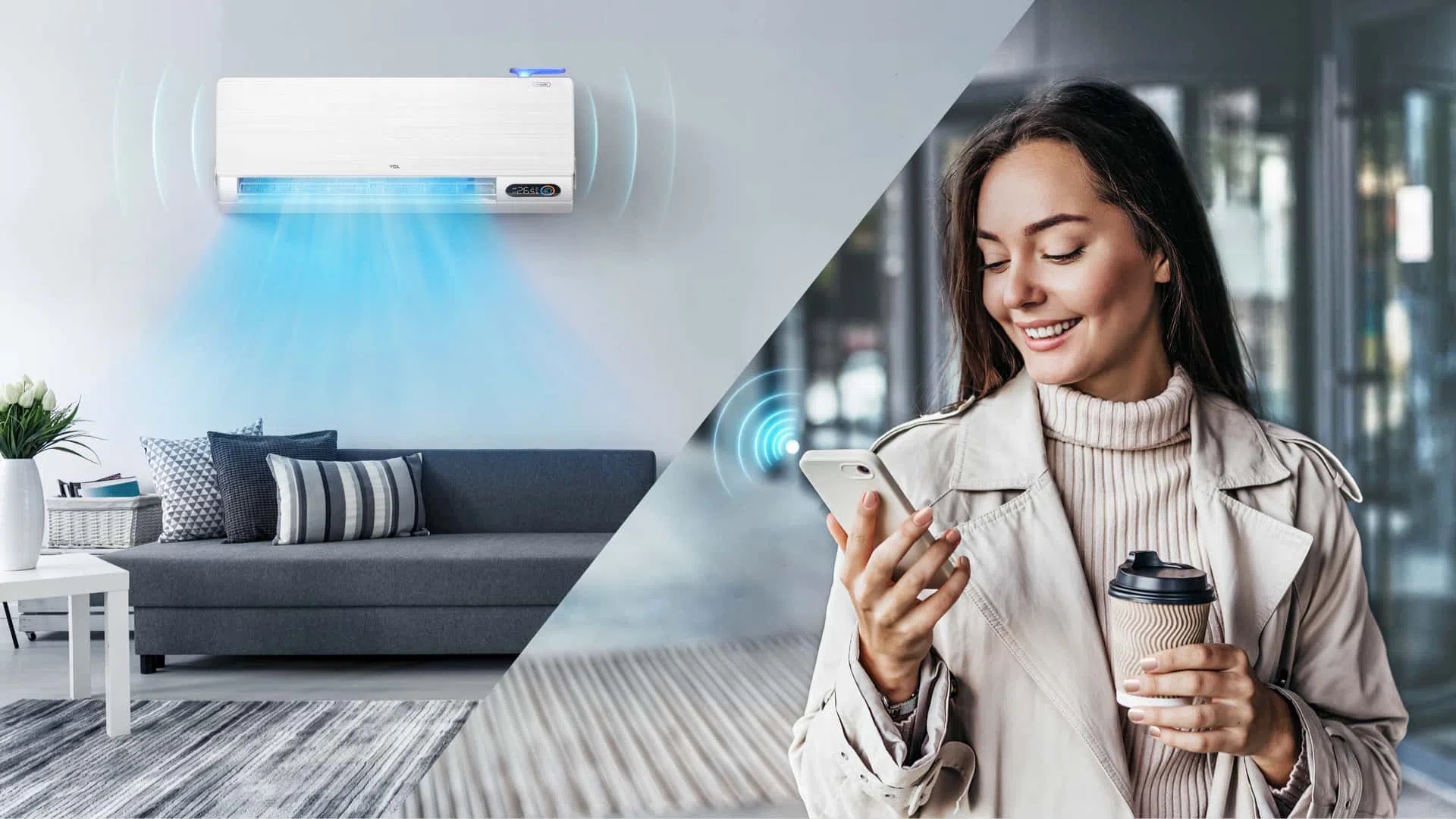 Máy lạnh 1HP Inverter TCL FreshIN series 2.0 TAC-10CSD/FBI - Lấy gió tự nhiên (Fresh Air) - Hàng chính hãng - Bảo hành 3 năm