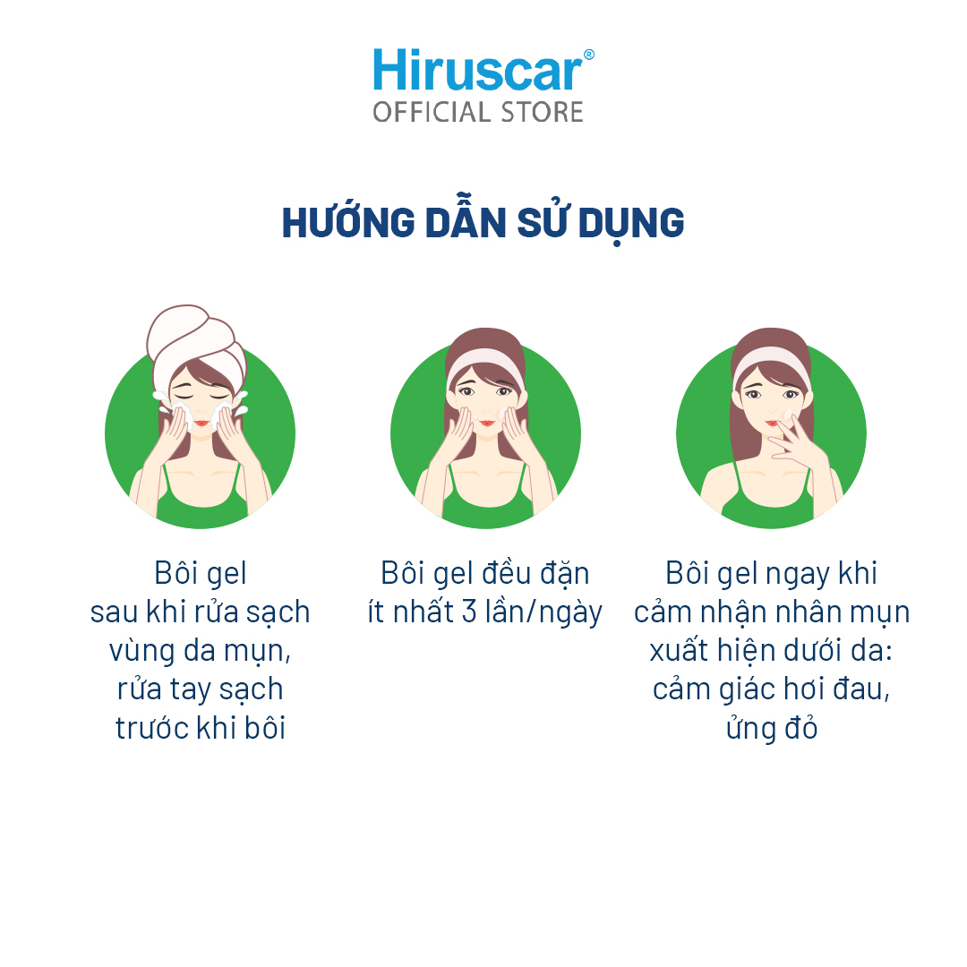 Gel Xử Lý Mụn Hiruscar Anti-Acne Spot Gel + 10G