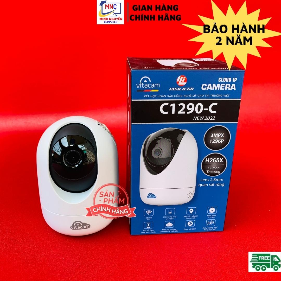 Camera Wifi Vitacam C1290-C - 3.0Mpx Full HD 1296P Chuẩn H265X - Hàng Chính Hãng