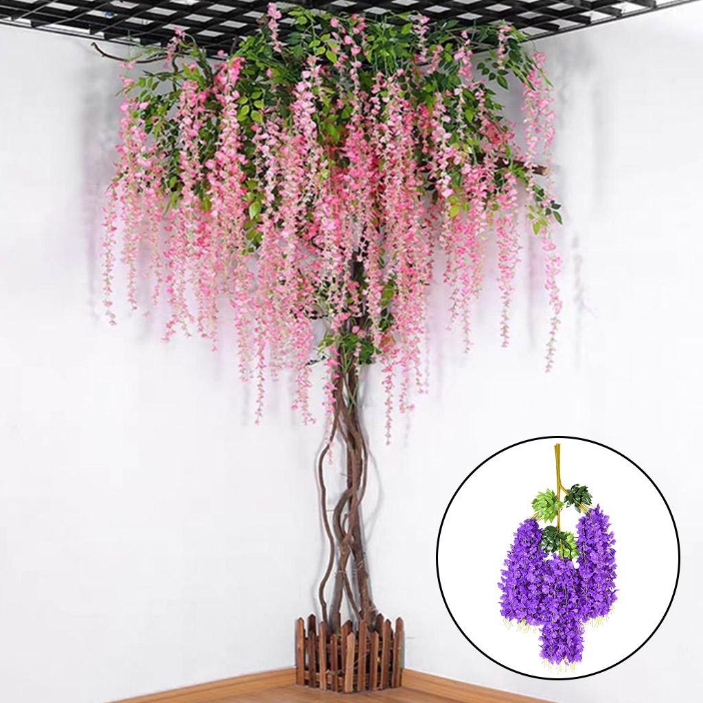Artificial Wisteria Flowers Vine Silk Flower for Wedding