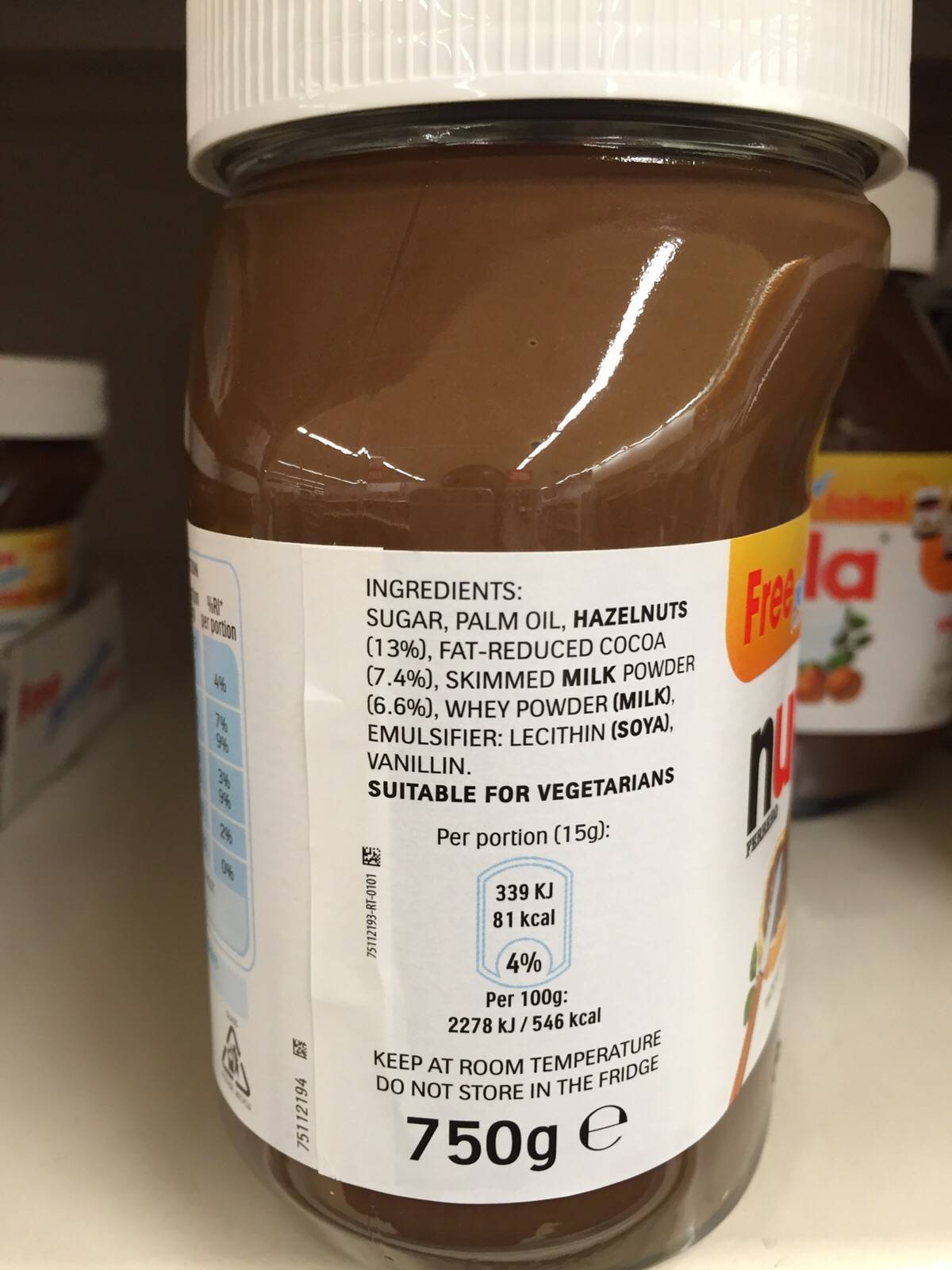 Mứt Sôcôla Kem Hạt Dẻ Nutella 750gr