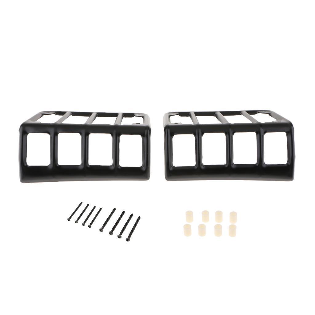 2Pcs Front Guard Rear Tail Light Cover for 2007-2016 Jeep Wrangler