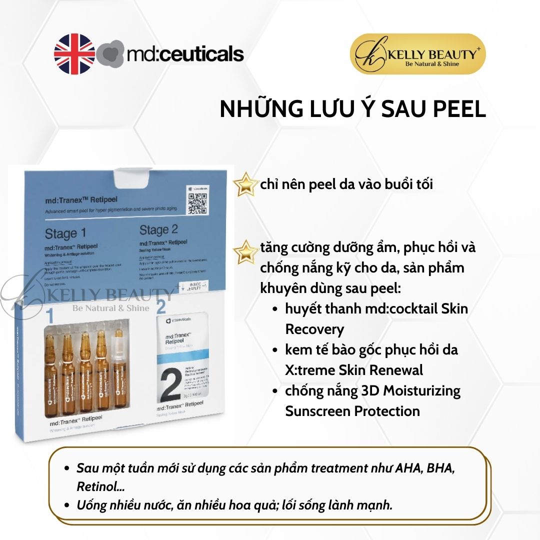 MD:Tranex Retipeel - Peel Sáng Da, Mờ Nám Sạm, Chống Lão Hóa - md:ceuticals | Kelly Beauty