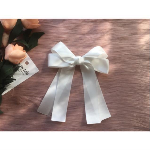 Kẹp Buộc Tóc Nơ Satin Lụa Cao Cấp - Phụ kiện tóc