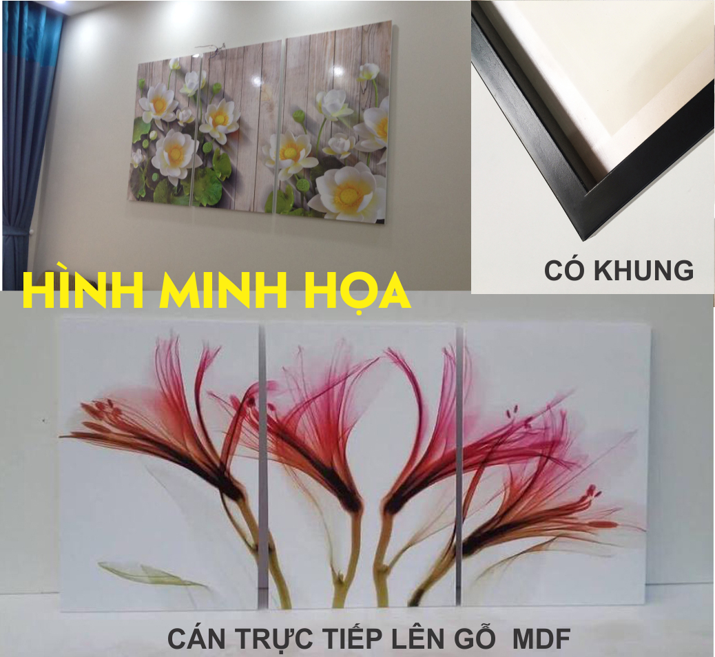 Tranh bộ ba treo tường Bắc Âu - 40x60-có khung