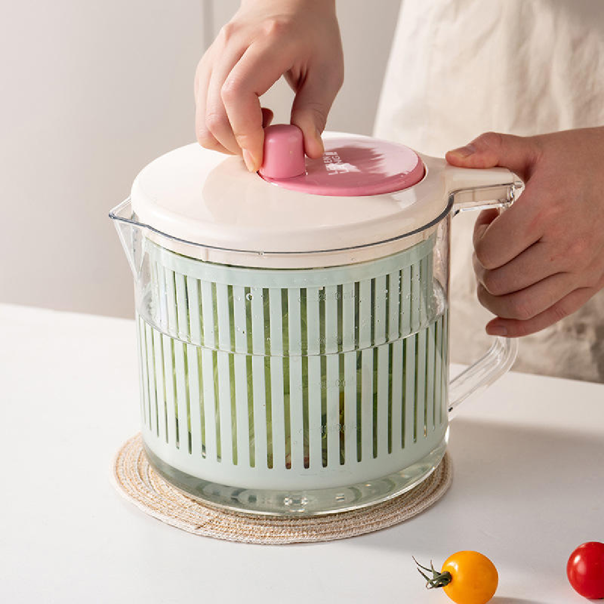 Rổ quay rau Lebenlang RR01, rổ quay rau củ quả 2.5L, rổ rửa rau đa năng nhựa pp cao cấp - hàng chính hãng