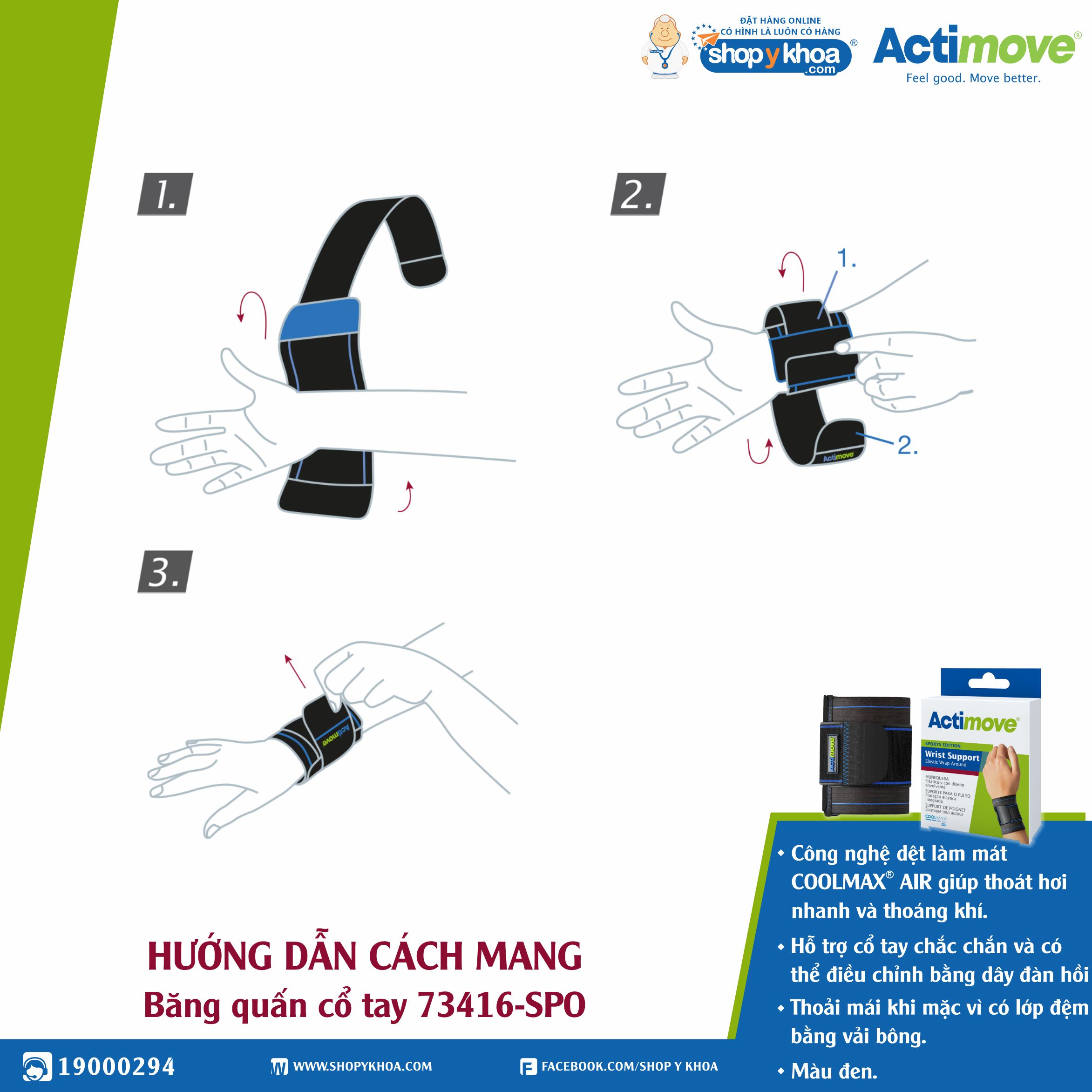 Băng quấn cổ tay 73416-SPO Actimove Wrist Support