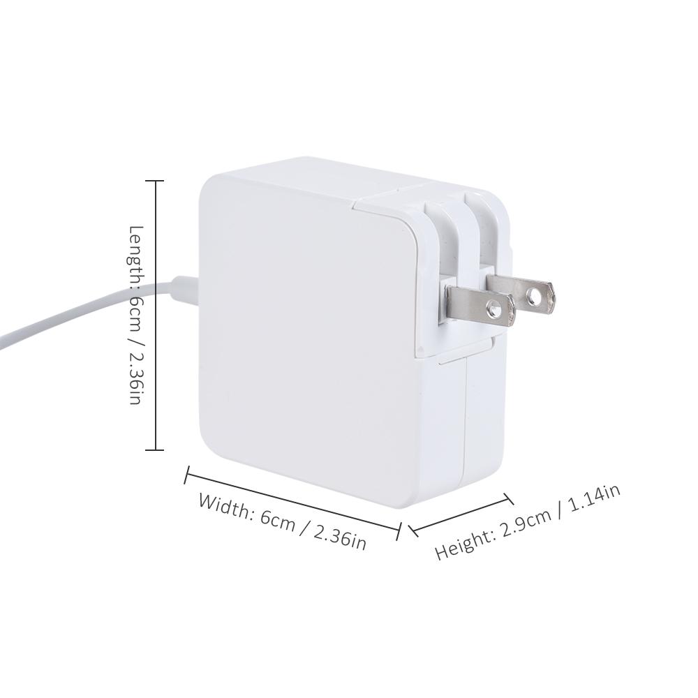 Bộ đổi nguồn AC DC 100V-240V 1.5A Type-C nhỏ gọn di động Thay thế cho đầu cắm MacBook nhỏ gọn di động Thay thế cho đầu cắm MacBook