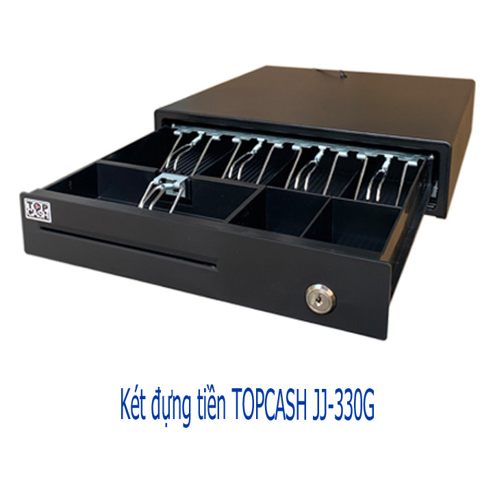 Két đựng tiền thu ngân, Ngăn kéo đựng tiền CASH DRAWER TOPCASH JJ-330G có 9 ngăn – Hàng cao cấp chính hãng