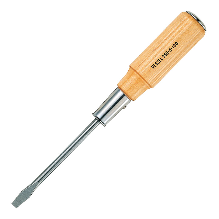 Tô vít đóng cán gỗ mũi dẹt No.350 Vessel sản xuất tại Nhật Bản