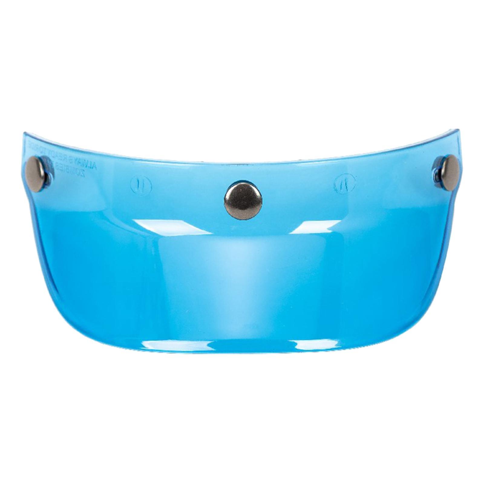 Motorcycles Helmet Peak Shield Open Face Retro Sun Shade Protector Replacement w/ 3 Snap Scratch Resistant for 3/4 Helmets