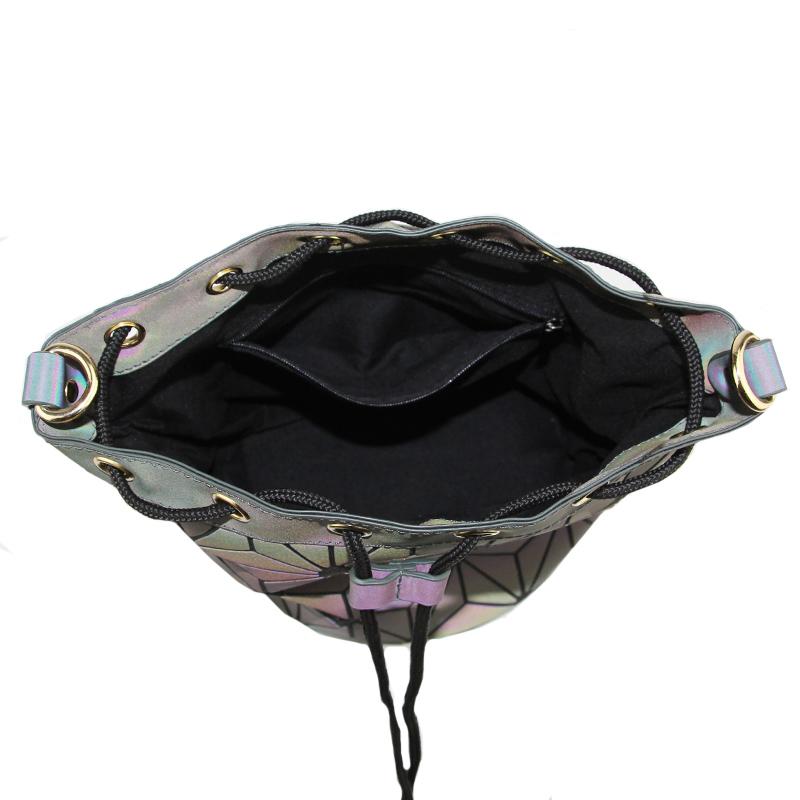 2021 Dạ Quang Nữ Đeo Vai Dây Rút Xô Túi Cho Bé Gái Hình Học Dây Xích Ví Và Túi Cầm Tay Clutch Cổ Túi Bolsa