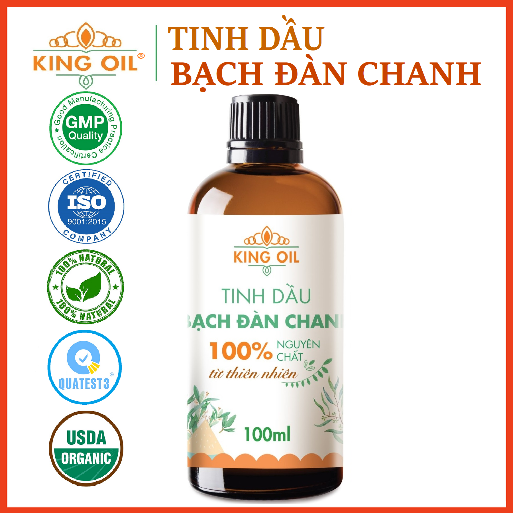 Tinh dầu Bạch Đàn Chanh nguyên chất 100% từ thiên nhiên - KingOil
