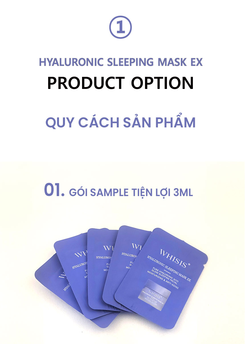 Mặt nạ ngủ cấp ẩm, chống lão hóa WHISIS HYALURONIC SLEEPING MASK EX - 70ml