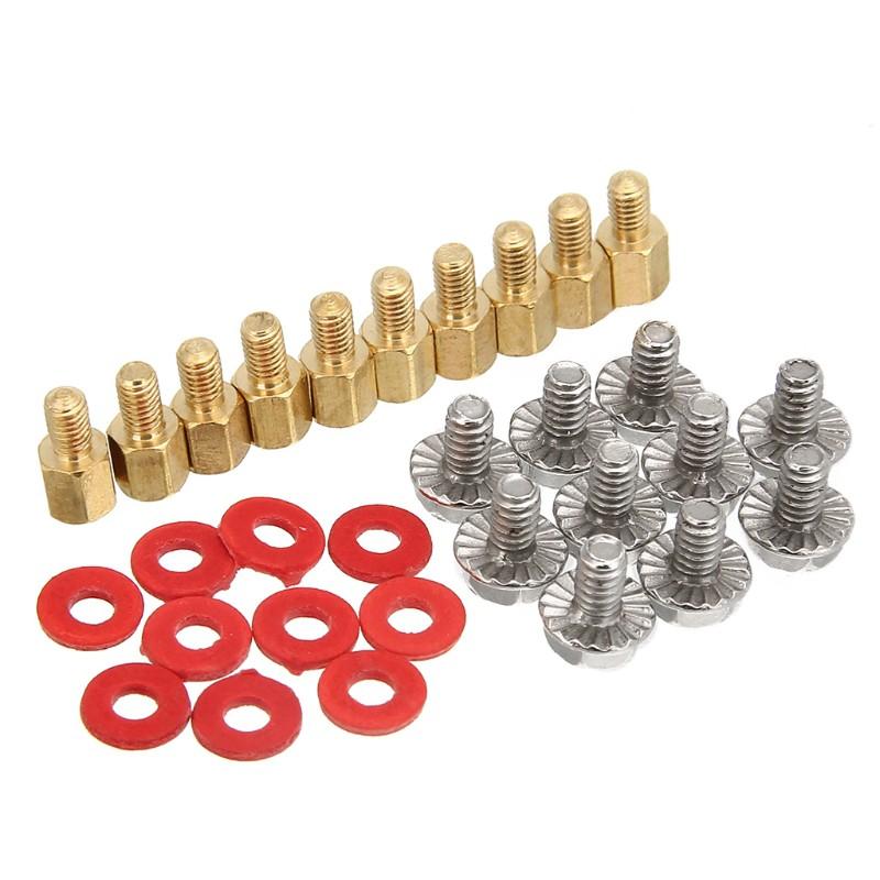 Set 20 Vòng Đệm Màu Đỏ 6.5mm 6-32-m3 Cho Bo Mạch Chủ Máy Tính